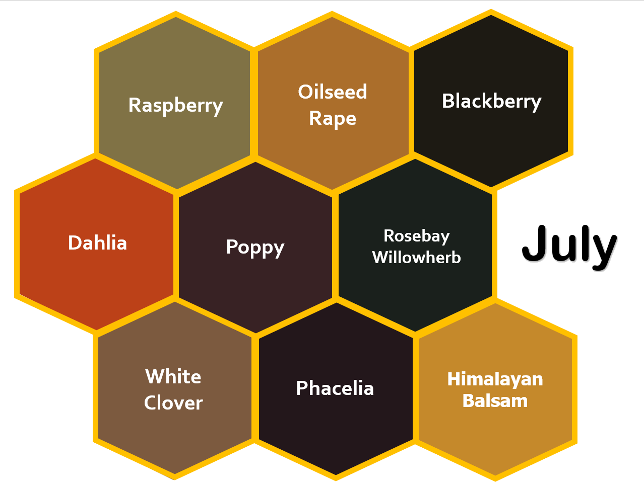 july pollen colours
